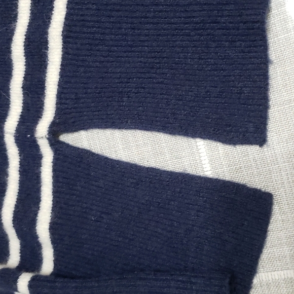 Madewell Cozy Walker Striped Cardigan, Color Dark Nightfall, Size L - Picture 7 of 8